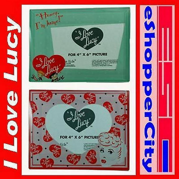 I Love Lucy Glass Picture Frame Set of 2 , 4x6 Photo Star Honey I'm Home