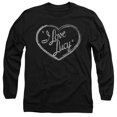 thumbnail image 1 of I Love Lucy Glitter Logo Unisex Adult Long-Sleeve T Shirt,Black, 2X-Large, 1 of 2