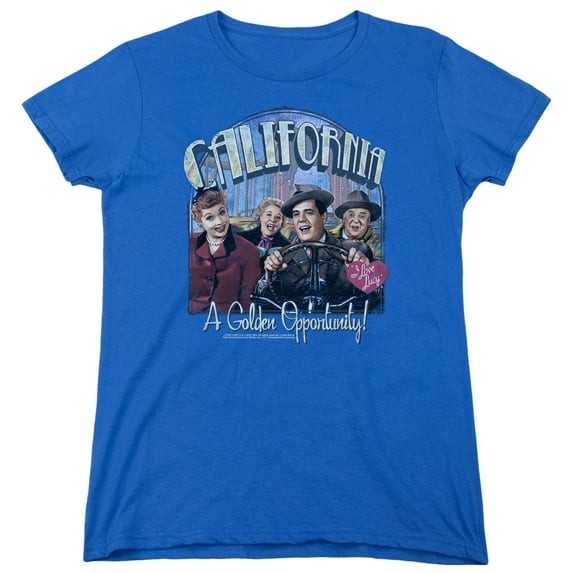 I Love Lucy Golden Opportunity S/S Women's T-Shirt Royal Blue