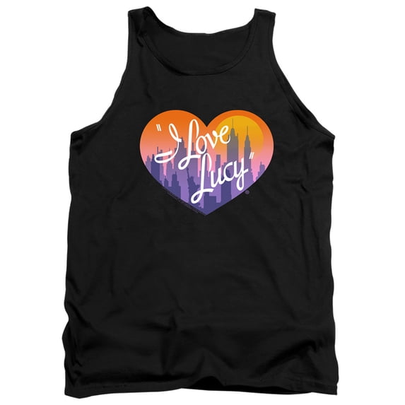 I Love Lucy Heart Of The City Adult Tank Top Black
