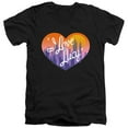 thumbnail image 1 of I Love Lucy Heart Of The City S/S Adult V-Neck 30/1 T-Shirt Black, 1 of 1