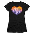 thumbnail image 1 of I Love Lucy Heart Of The City S/S Junior Women's T-Shirt Sheer Black, 1 of 1