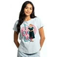 thumbnail image 1 of I Love Lucy Heart You Women's Graphic T-Shirt Rolled Sleeve Tee, 1 of 6