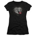 thumbnail image 1 of I Love Lucy Hearts And Dots S/S Junior Women's T-Shirt Sheer Black, 1 of 2