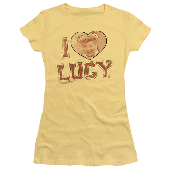I Love Lucy - I Heart Lucy - Juniors Teen Girls Cap Sleeve Shirt - Small