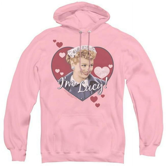 I Love Lucy & Im Lucy - Adult Pull-Over Hoodie, Pink - Medium