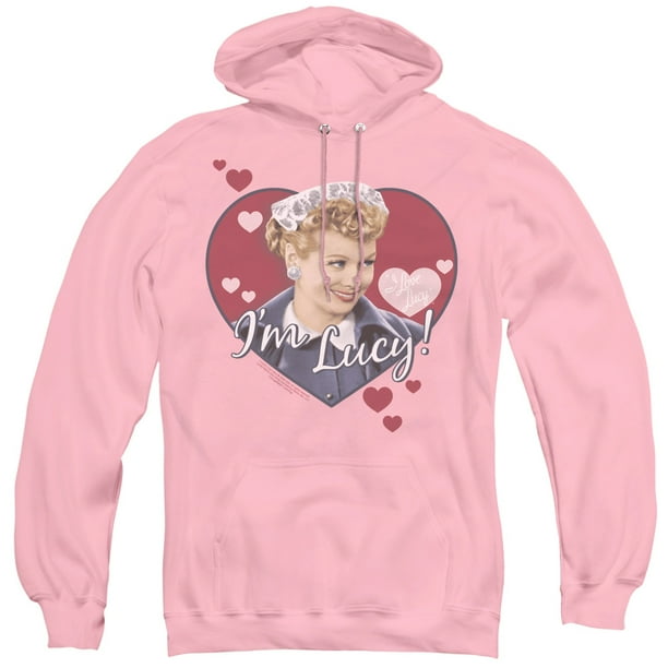 I Love Lucy Im Lucy Adult Pullover Hoodie Sweatshirt Pink Walmart Business Supplies
