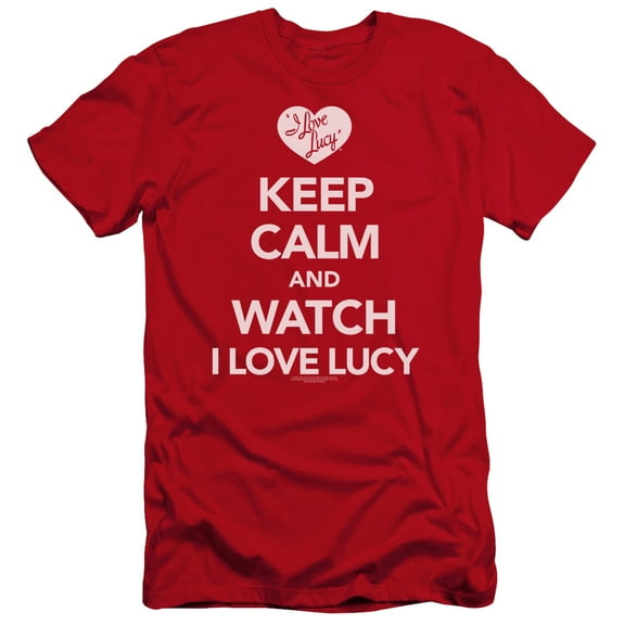 I Love Lucy - Keep Calm And Watch - Premium Slim Fit Short Sleeve Shirt - Medium