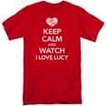 thumbnail image 1 of I Love Lucy Keep Calm And Watch S/S Adult Tall Red, 1 of 1