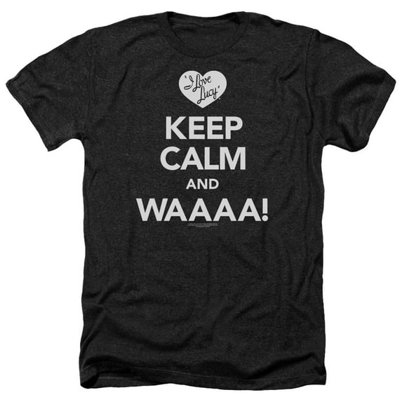 I Love Lucy - Keep Calm Waaa - Heather Short Sleeve Shirt - Large