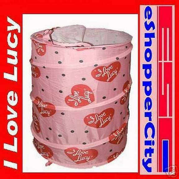 I Love Lucy Laundry Hamper Retractable Heavy Duty New Pink
