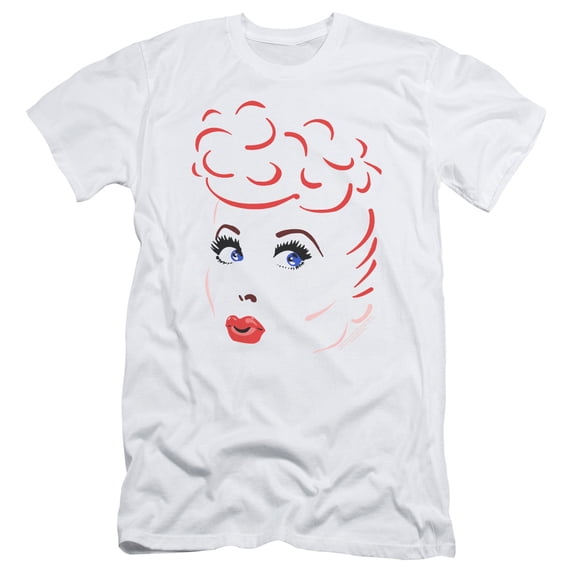I Love Lucy - Lines Face - Slim Fit Short Sleeve Shirt - Large