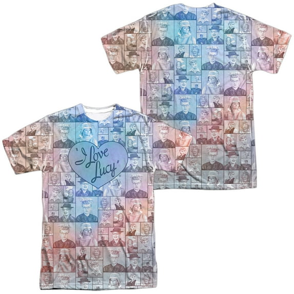 I Love Lucy Many Moods Unisex Adult Sublimated Costume T Shirt (Front/Back), X-Large Multicolor