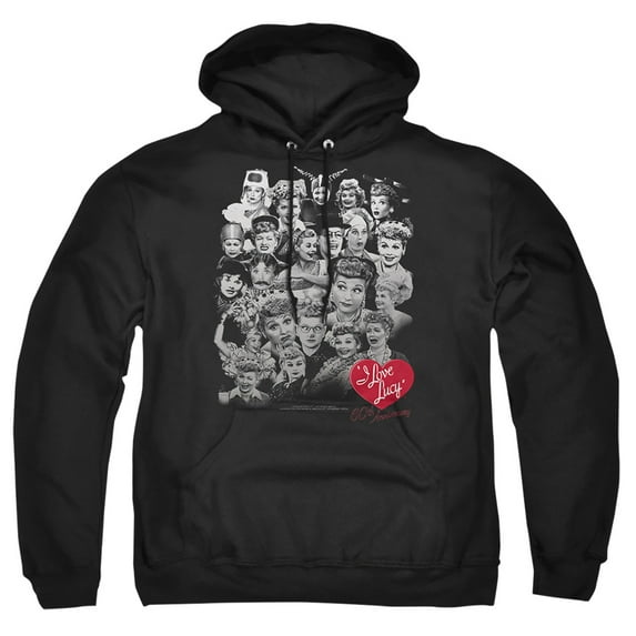 I Love Lucy Men's 60 Years Of Fun Hooded Sweatshirt Black