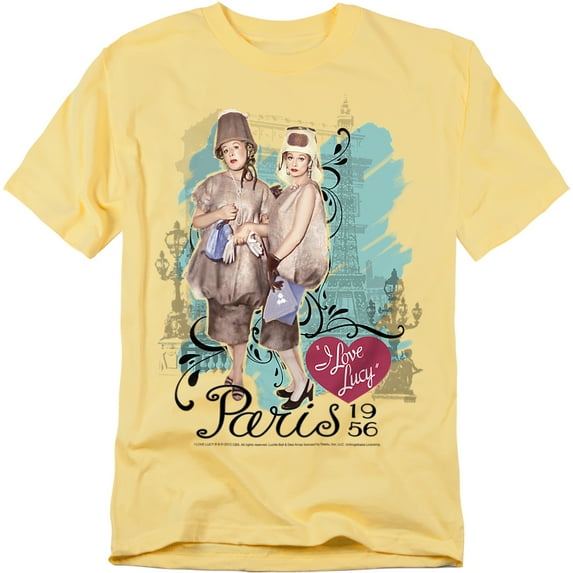 I Love Lucy Men's Paris Dress T-shirt Banana