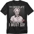 thumbnail image 1 of I Love Lucy Mens Chocolate Calling T-Shirt Black, 1 of 7