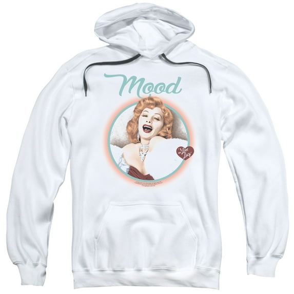 I Love Lucy Mood Adult Pullover Hoodie Sweatshirt White