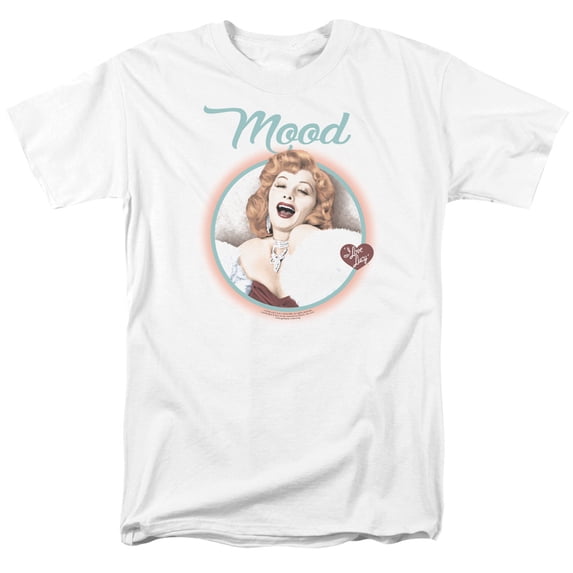 I Love Lucy Mood S/S Adult 18/1 T-Shirt White