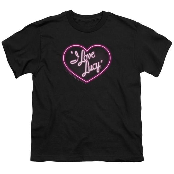 I Love Lucy - Neon Logo - Youth Short Sleeve Shirt - Large