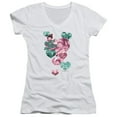 thumbnail image 1 of I Love Lucy Never A Dull Moment Junior Women's T-Shirt V-Neck White, 1 of 1