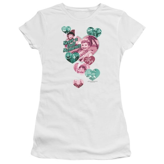 I Love Lucy Never A Dull Moment S/S Junior Women's T-Shirt Sheer White