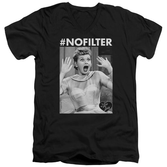 I Love Lucy - No Filter - Slim Fit V Neck Shirt - Large