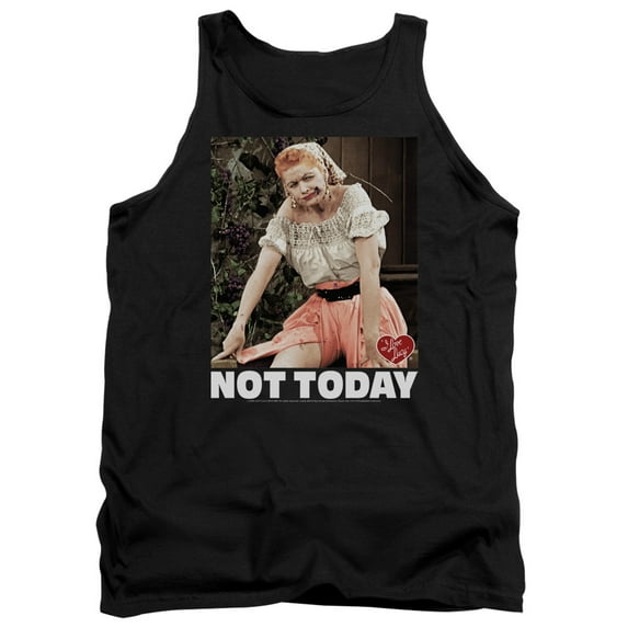 I Love Lucy Not Today Adult Tank Top Black