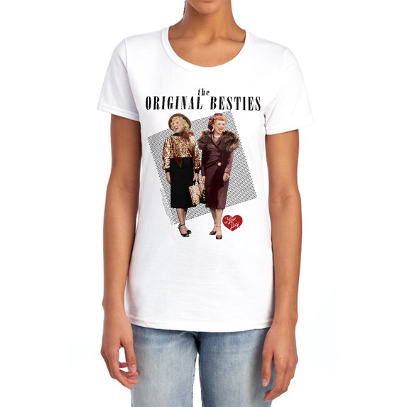 I Love Lucy Original Bestie Women's T Shirt (X-Large) White