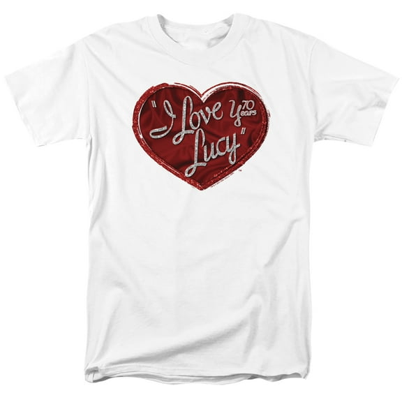 I Love Lucy Red Glitter 75 Unisex Adult T-Shirt