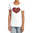 thumbnail image 1 of I Love Lucy Red Glitter 75 Women's T Shirt,White, X-Large, 1 of 1