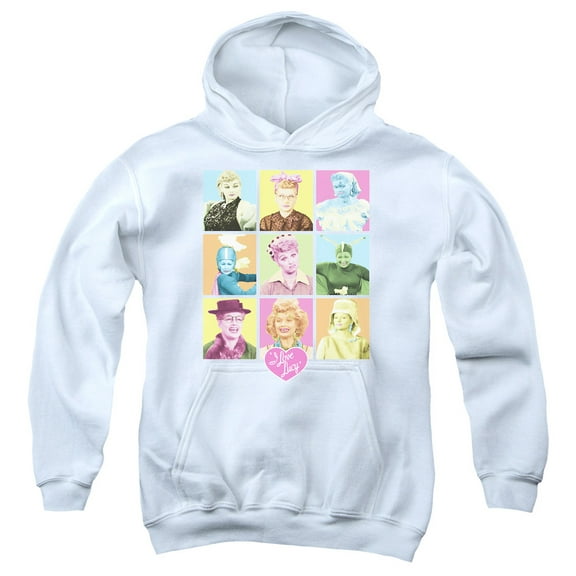 I Love Lucy - So Many Faces - Youth Hooded Sweatshirt - Medium