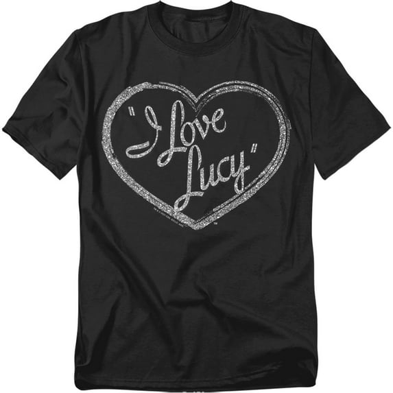 I Love Lucy T-Shirt Glitter Logo Unisex Graphic Tee For Men & Women