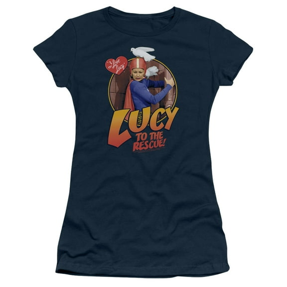 I Love Lucy - To The Rescue - Juniors Teen Girls Cap Sleeve Shirt - X-Large