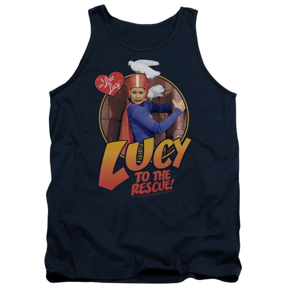 I Love Lucy Men's  To The Rescue Mens Tank Blue