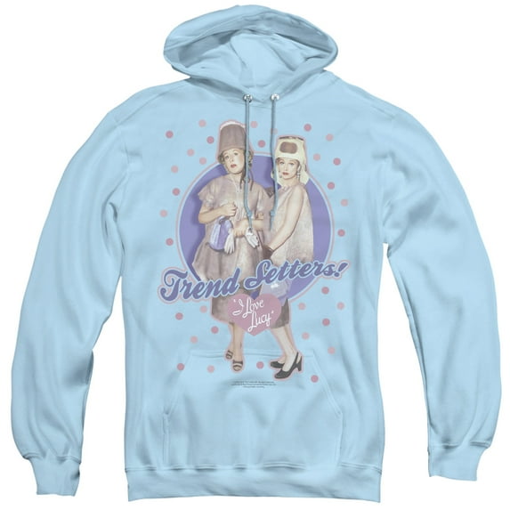 I Love Lucy Trend Setters Adult Pullover Hoodie Sweatshirt Light Blue