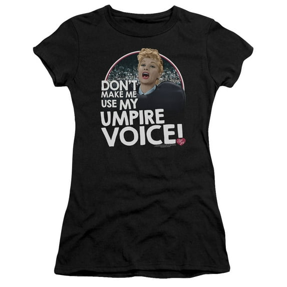 I Love Lucy Umpire S/S Junior Women's T-Shirt Sheer Black