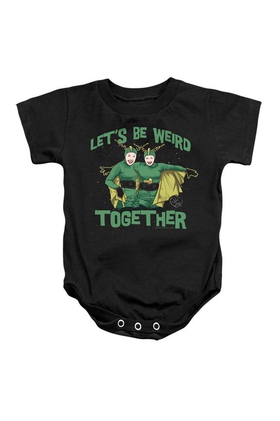 I Love Lucy Weird Together Unisex Infant Snap Suit for Baby,Black, 24 Months