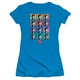 thumbnail image 1 of I Love Lucy Worhol S/S Junior Women's T-Shirt Sheer Turquoise, 1 of 1