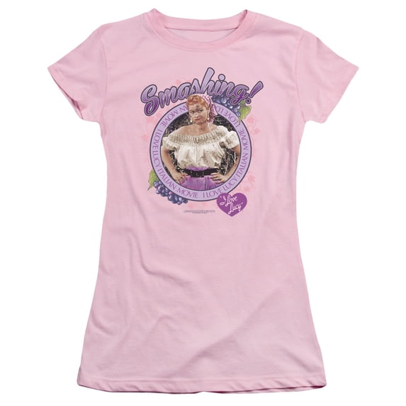 I Love Lucyashing S/S Junior Women's T-Shirt Sheer Pink