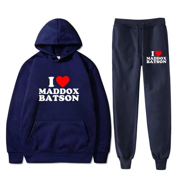 I Love Maddox Batson Hoodies Jogger Pants Set Cosplay Women Men Fashion Streetwear Sweatshirts