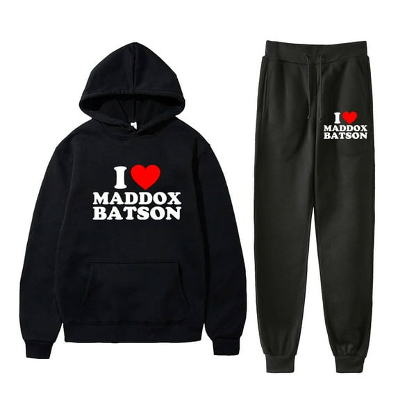 I Love Maddox Batson Hoodies Jogger Pants Set Cosplay Women Men Fashion Streetwear Sweatshirts