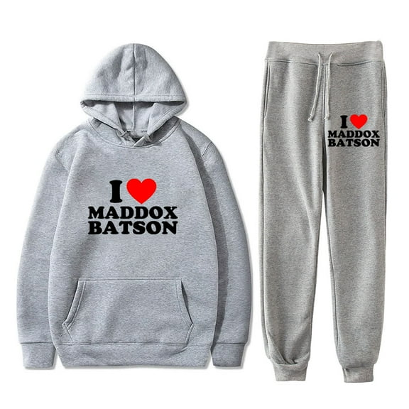 I Love Maddox Batson Hoodies Jogger Pants Set Cosplay Women Men Fashion Streetwear Sweatshirts