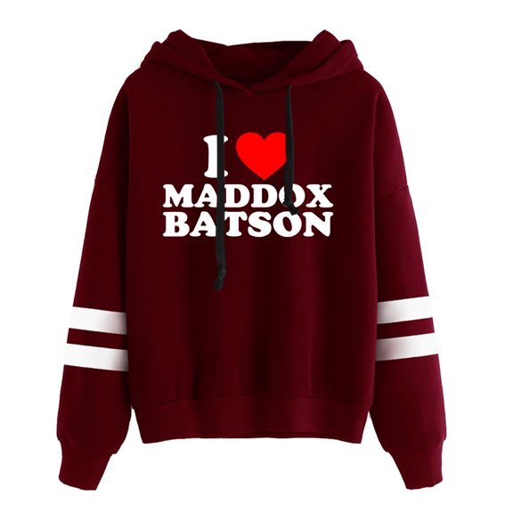 I Love Maddox Batson Pullover Pocketless Parallel Bars Sleeve Streetwear Sweatshirts