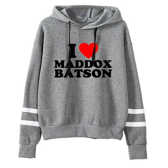 I Love Maddox Batson Pullover Pocketless Parallel Bars Sleeve Streetwear Sweatshirts