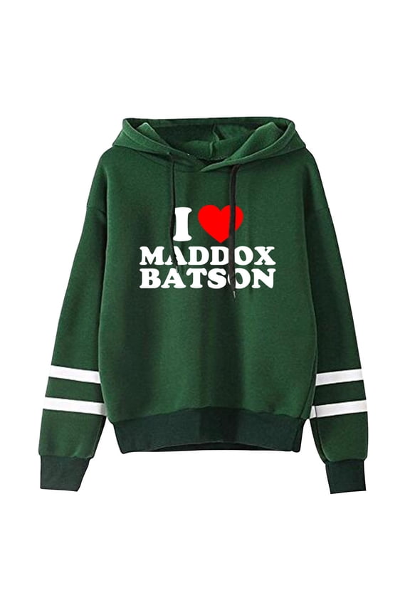 I Love Maddox Batson Pullover Pocketless Parallel Bars Sleeve Streetwear Sweatshirts