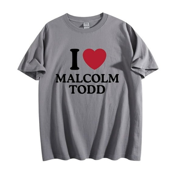 I Love Malcolm Todd Cotton T-shirt Unisex Short Sleeve Crewneck Tee Casual Fashion Clothes