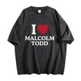 thumbnail image 1 of I Love Malcolm Todd Washed Cotton Tee Women Men Crewneck Short Sleeve Fashion T-shirt, 1 of 2