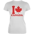 thumbnail image 1 of I Love Maple Leaf Heart Canada Juniors Soft T Shirt White X-LG, 1 of 1