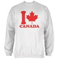 thumbnail image 1 of I Love Maple Leaf Heart Canada Mens Sweatshirt White MD, 1 of 1