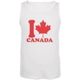 thumbnail image 1 of I Love Maple Leaf Heart Canada Mens Tank Top White 2XL, 1 of 1